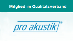 Mitglied im Qualitätsverband pro akustik - Siegel